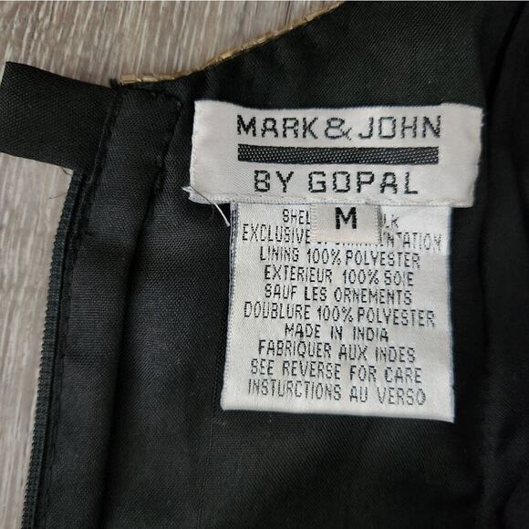 Vintage MARK & JOHN by Gopal Hand Beaded Sequin Sleeveless Evening Top sz M - Picture 5 of 8